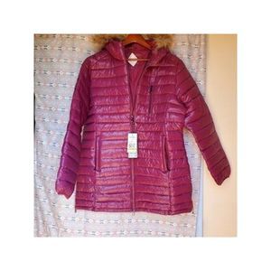 SPIRE Womens Purple Puffer Winter Jacket Coat M